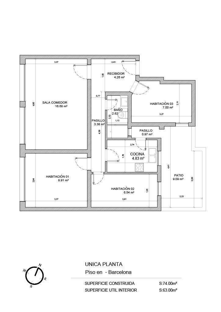 Pis – Barcelona 74.00 m2 photo22